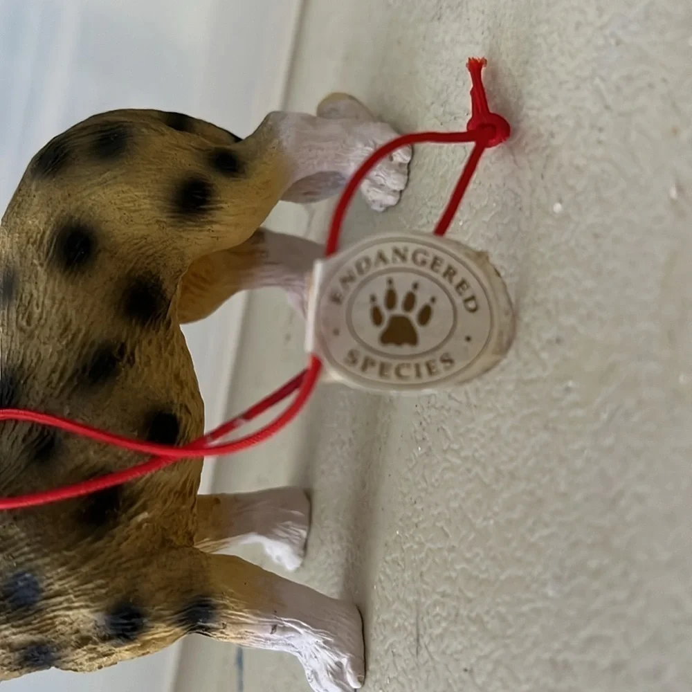 Midwest of Cannon Falls Bear & Leopard Endangered Species Christmas Ornament Set